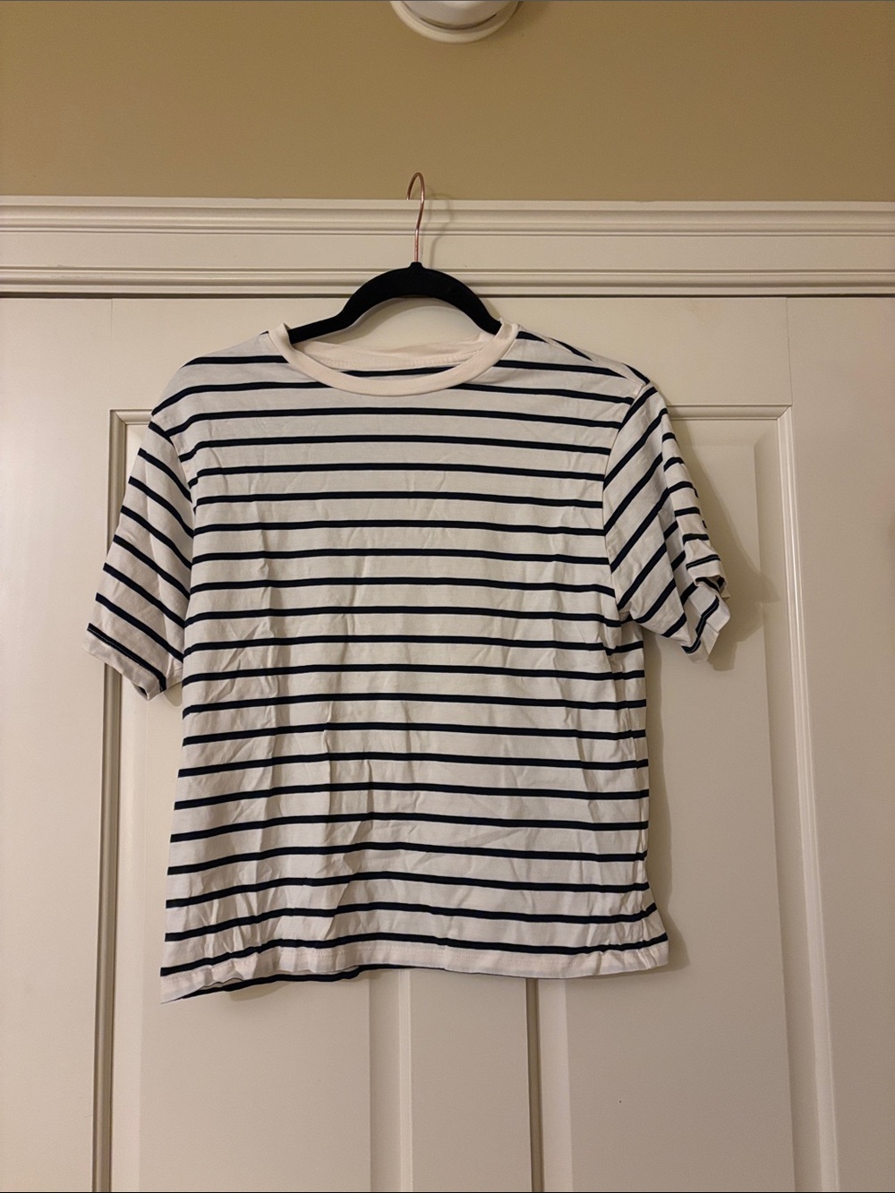 Striped Short-Sleeve Tee - White Navy - Kids